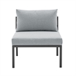 Sunnyside Modern Corner Patio Conversation Set with Table in Gray
