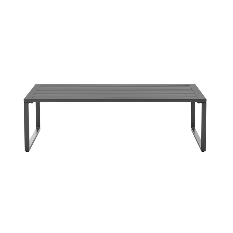 Sunnyside Modern Corner Patio Conversation Set with Table in White