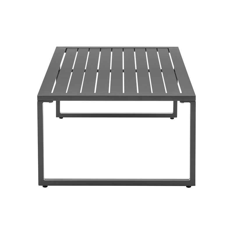 Sunnyside Modern Corner Patio Conversation Set with Table in White