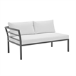 Sunnyside Modern Corner Patio Conversation Set with Table in White