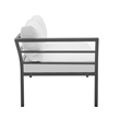 Sunnyside Modern Corner Patio Conversation Set with Table in White