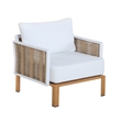Manhattan Comfort Vine Modern 4-Piece Patio Conversation Set in Cream