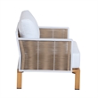 Manhattan Comfort Vine Modern 4-Piece Patio Conversation Set in Cream