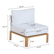 Manhattan Comfort Vine Modern 4-Piece Patio Conversation Set in Cream