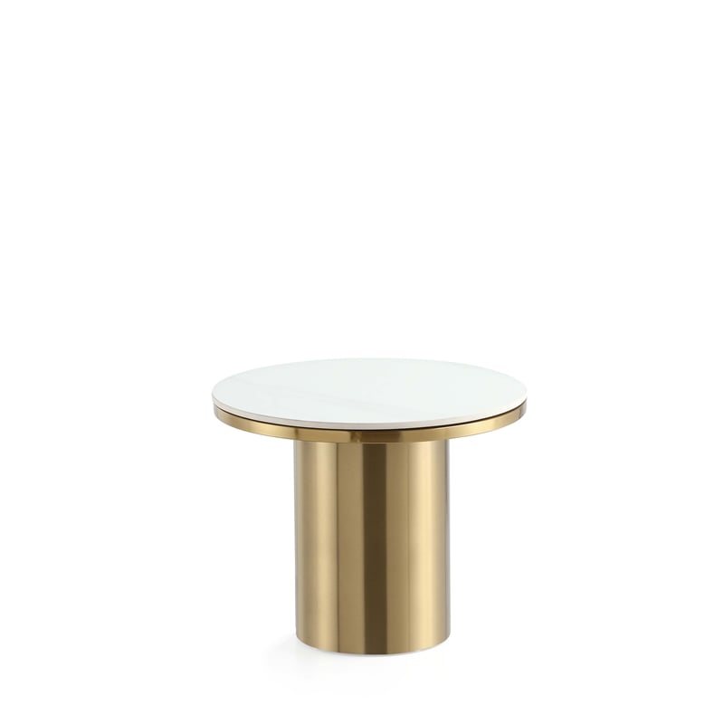 manhattan comfort glenn 2-piece modern coffee table and end table set in gold
