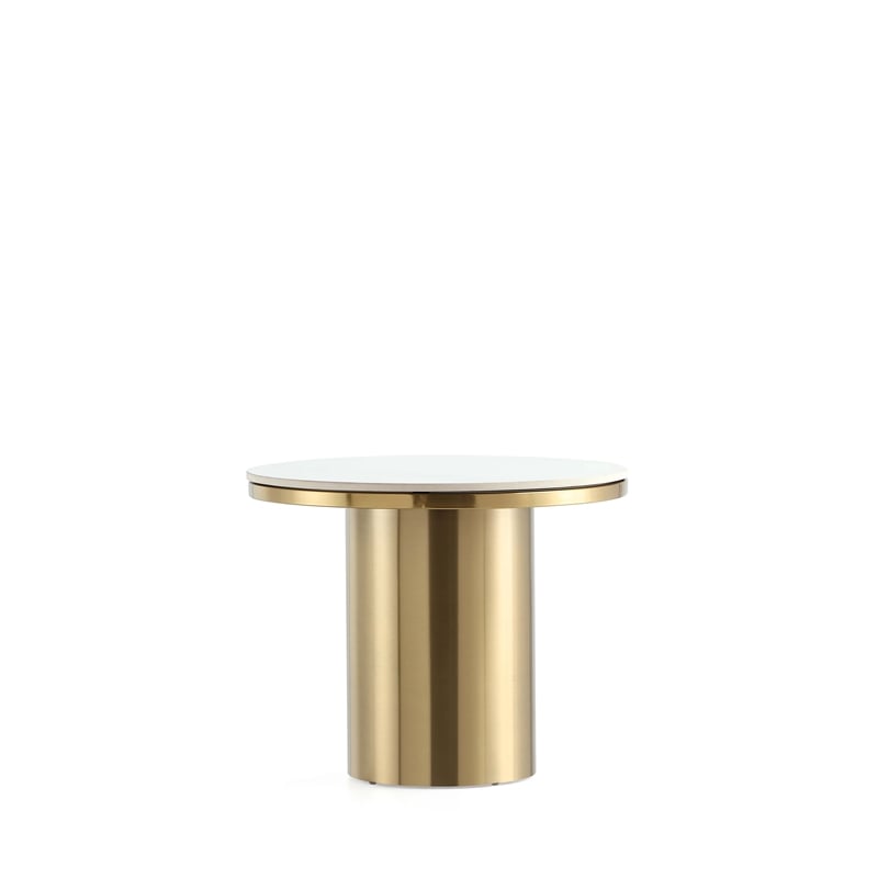 manhattan comfort glenn 2-piece modern coffee table and end table set in gold
