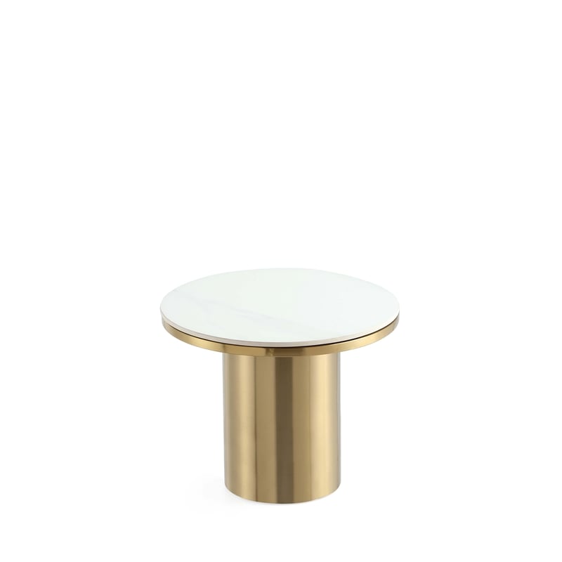 manhattan comfort glenn 2-piece modern coffee table and end table set in gold