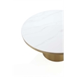 Manhattan Comfort Glenn Modern Coffee Table with Stainless Steel Base in Gold