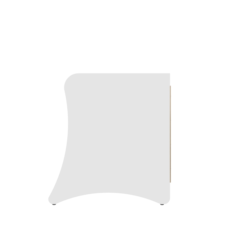 Coney 3-Piece Mid-Century Modern Dresser and Nightstand Set in White