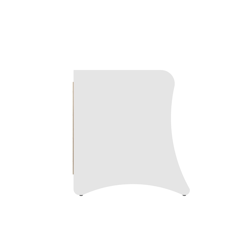 Coney 3-Piece Mid-Century Modern Dresser and Nightstand Set in White