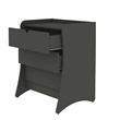 Coney 3-Piece Mid-Century Modern Dresser and Nightstand Set in Gray