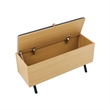 Paloma Accent Storage Bench in Natural Oak made from Engineered Wood