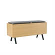 Paloma Accent Storage Bench in Natural Oak made from Engineered Wood