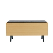 Paloma Accent Storage Bench in Natural Oak made from Engineered Wood