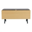 Paloma Accent Storage Bench in Natural Oak made from Engineered Wood
