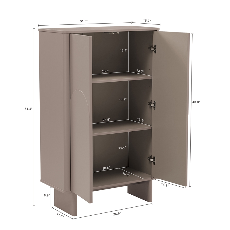 Ella Accent Cabinet in Mocha made from Engineered Wood