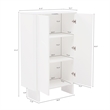 Ella Accent Cabinet in White made from Engineered Wood