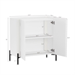 Abbey Accent Cabinet in White made from Engineered Wood