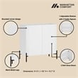 Abbey Accent Cabinet in White made from Engineered Wood