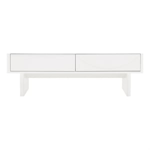 Ella 47.2&quot Coffee Table in White made from Engineered Wood