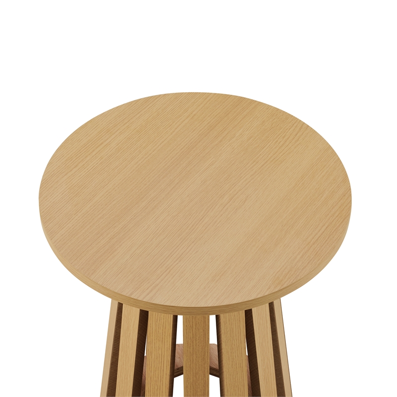 Layla End Table in Natural Oak made from Engineered Wood