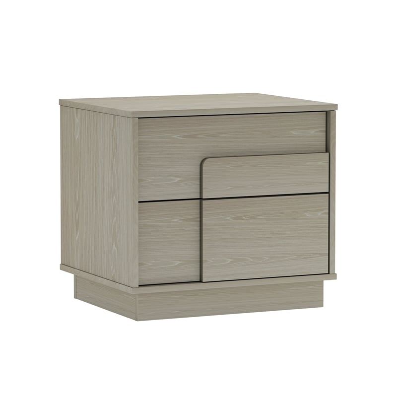 Horizon Nightstand in Whitewashed Oak made from Engineered Wood