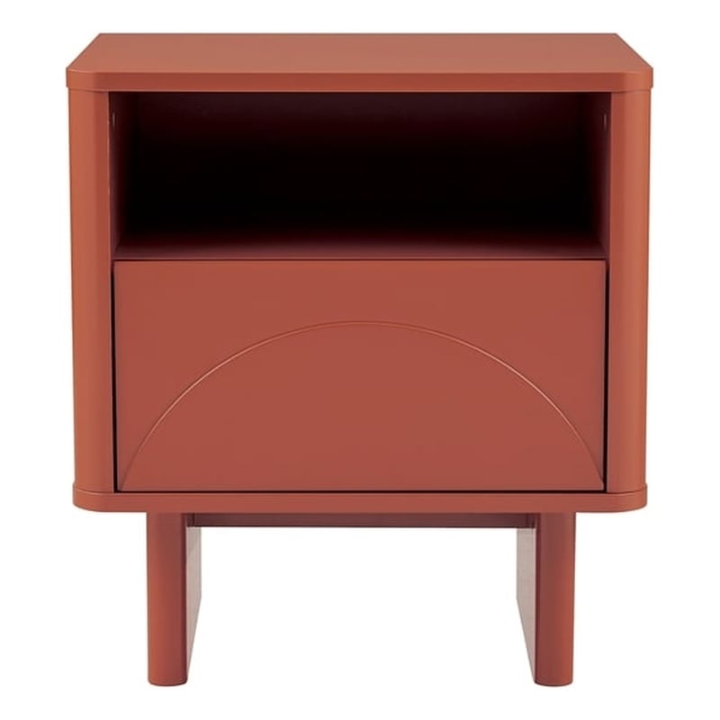 Ella Nightstand in Terracotta made from Engineered Wood