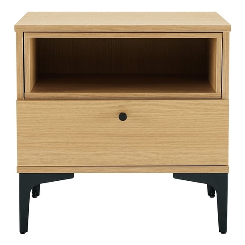 Amara Nightstand in Natural Oak made from Engineered Wood