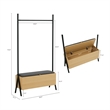 Paloma Open Hanging Closet in Natural Oak made from Engineered Wood