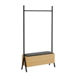 Paloma Open Hanging Closet in Natural Oak made from Engineered Wood