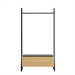 Paloma Open Hanging Closet in Natural Oak made from Engineered Wood