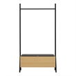 Paloma Open Hanging Closet in Natural Oak made from Engineered Wood