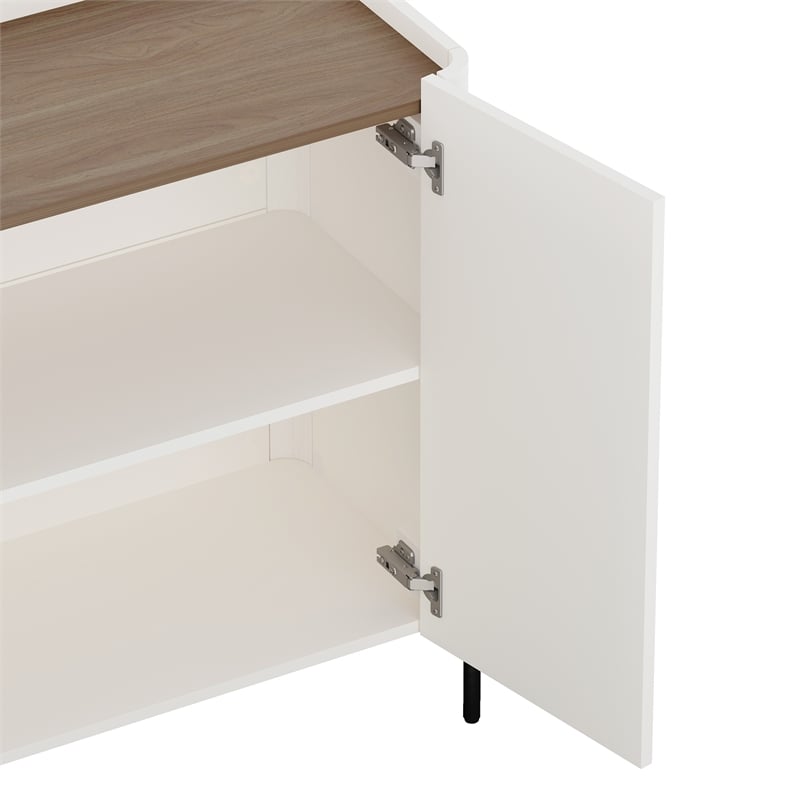 Abbey Accent Cabinet in Maple and Off White made from Engineered Wood