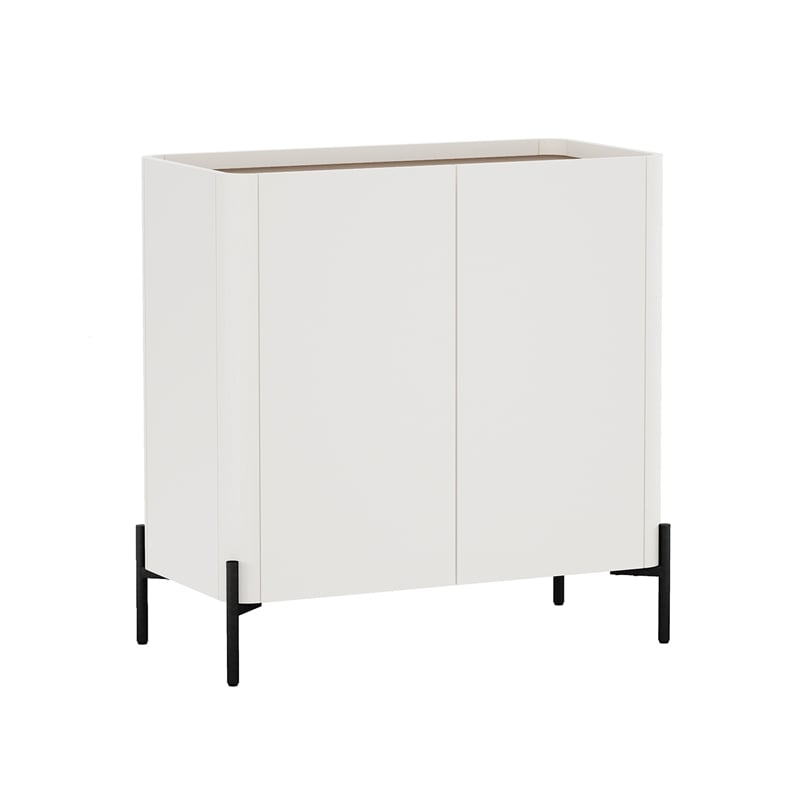 Abbey Accent Cabinet in Maple and Off White made from Engineered Wood
