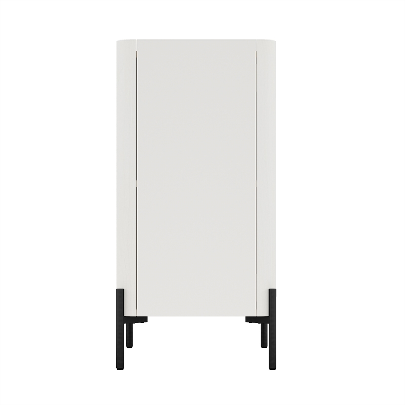 Abbey Accent Cabinet in Maple and Off White made from Engineered Wood