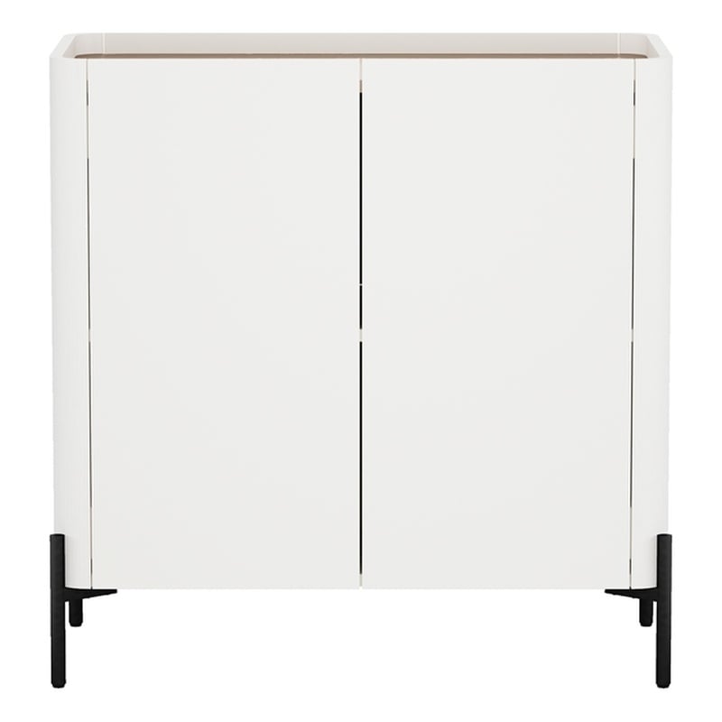 Abbey Accent Cabinet in Maple and Off White made from Engineered Wood