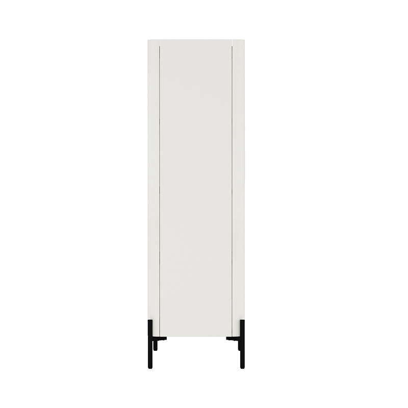 Abbey Decor Glass Cabinet in Maple and Off White made from Engineered Wood
