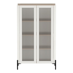 abbey decor glass cabinet made from engineered wood