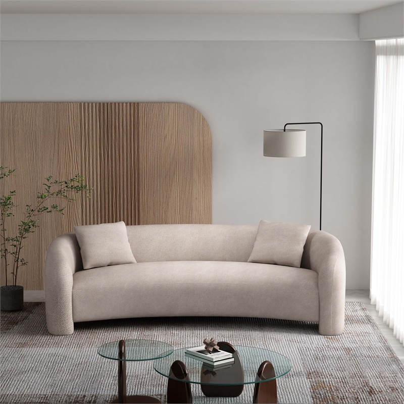 Manhattan Comfort Sylvia Sofa in Gold Dust with frame made from Solid Wood