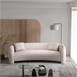 Manhattan Comfort Sylvia Sofa in Beige with frame made from Solid Wood