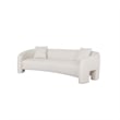 Manhattan Comfort Sylvia Sofa in Beige with frame made from Solid Wood
