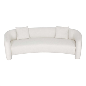 Manhattan Comfort Sylvia Sofa in Beige with frame made from Solid Wood