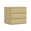 Molly Modern Nightstand with 3 Drawers in Natural Oak