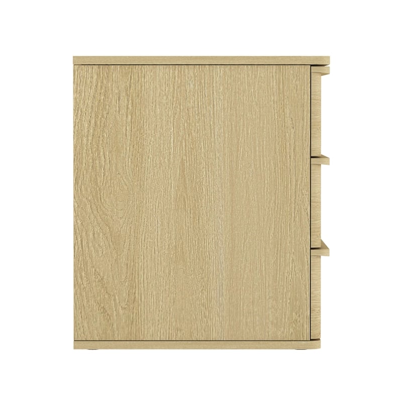 Molly Modern Nightstand with 3 Drawers in Natural Oak