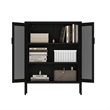 Amelia Modern 31.5 Accent Cabinet with 3 Adjustable Shelves in Black