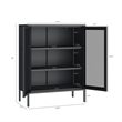 Amelia Modern 31.5 Accent Cabinet with 3 Adjustable Shelves in Black