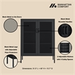 Amelia Modern 31.5 Accent Cabinet with 3 Adjustable Shelves in Black