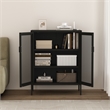 Amelia Modern 31.5 Accent Cabinet with 3 Adjustable Shelves in Black