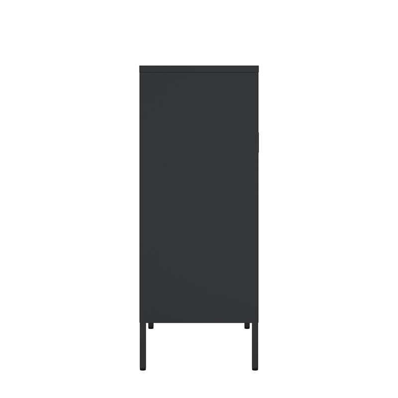 Amelia Modern 31.5 Accent Cabinet with 3 Adjustable Shelves in Black