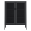 Amelia Modern 31.5 Accent Cabinet with 3 Adjustable Shelves in Black